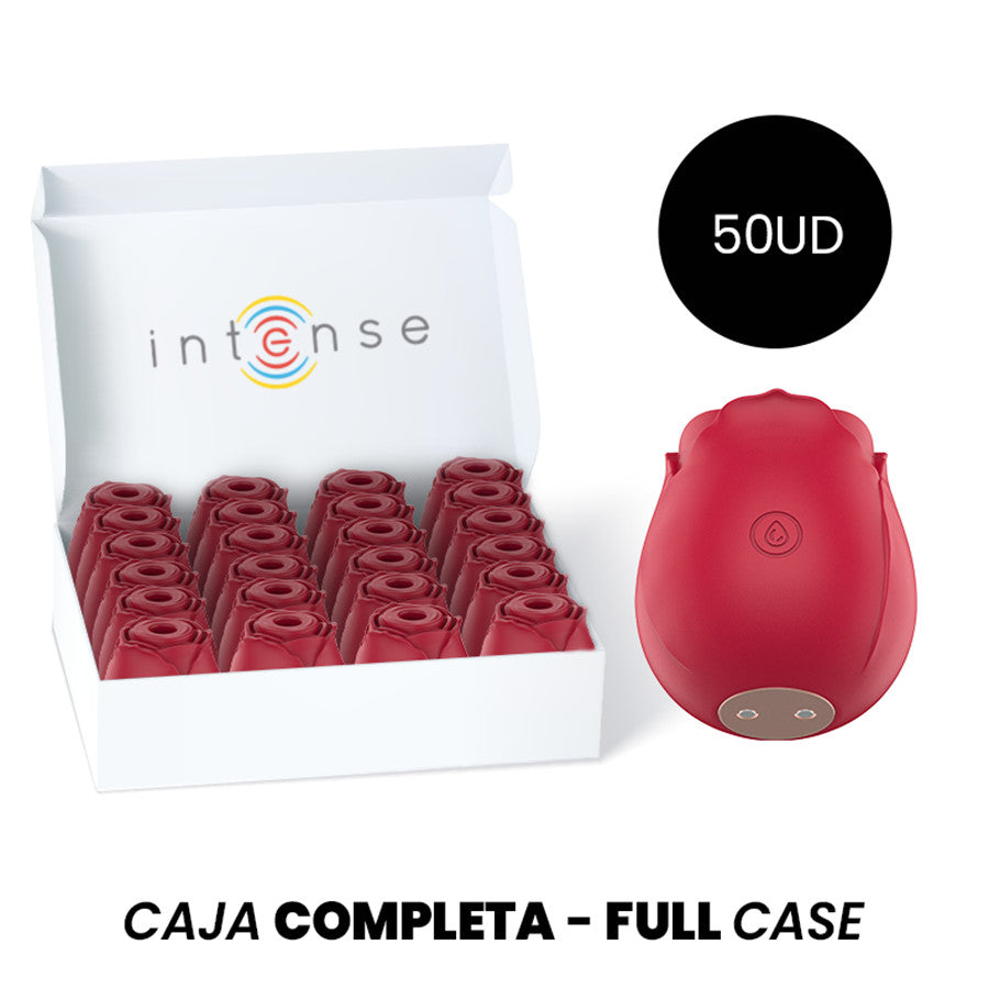 Intense Vibrator Clitoral Suction 10 Modes Usb Rechargeable Waterproof Burgundy 5.9 Cm