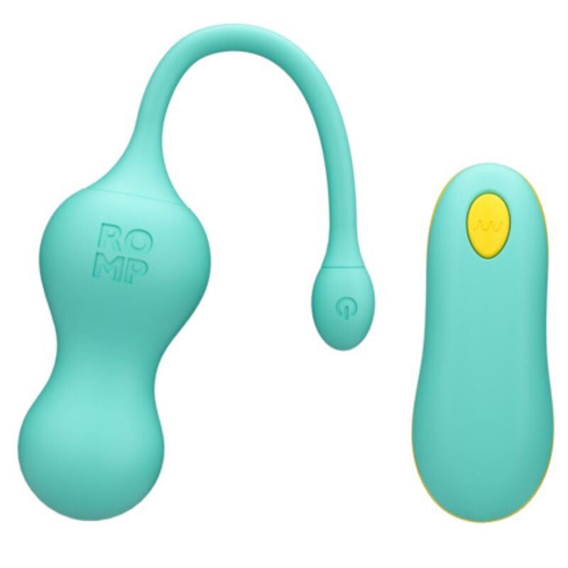 Romp Vibrating Egg G-spot Stimulator Remote Control Turquoise
