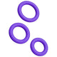 Romp Penis Ring Set 3 Pieces Silicone Waterproof Purple 20-29 Mm
