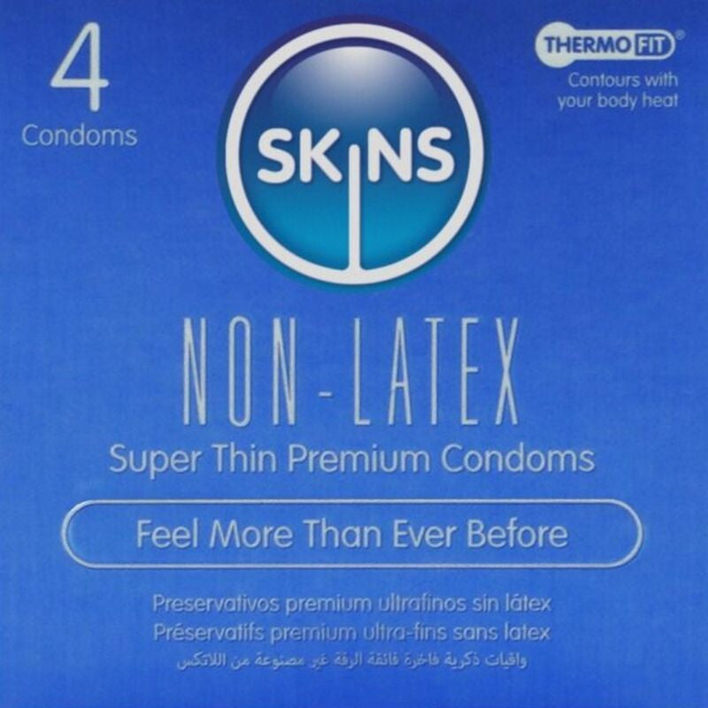 Skins Condoms Latex Free Ultra Thin 57 Mm Diameter 4-pack