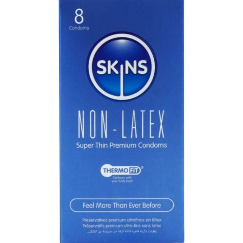 Prezerwatywy Skins Bez lateksu Ultra cienkie, 8 sztuk, średnica 57 mm, przezroczyste