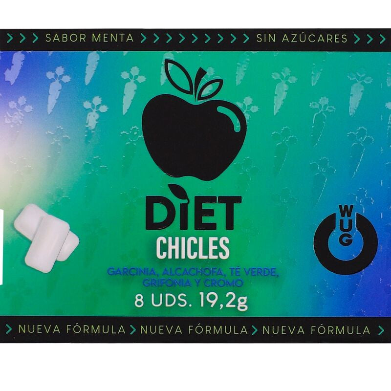 Wug Diet Functional Chewing Gum Sugar-free Mint 8 Pieces