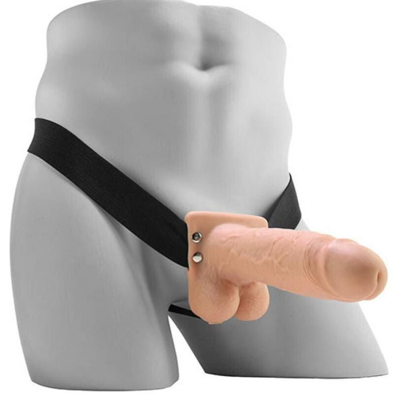 Fetish Fantasy Series Vibrating Hollow Realistic Strap-on Dildo 17.8 Cm