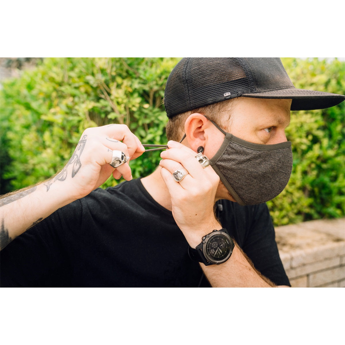 Pacsafe Silver Ion Face Mask L Silver Gray