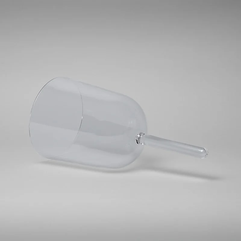 Crystal Handheld Singing Bowl Clear Ftone + Bag - 15 Cm