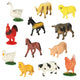Figurines Farm Animals Set Cow Horse 12pcs