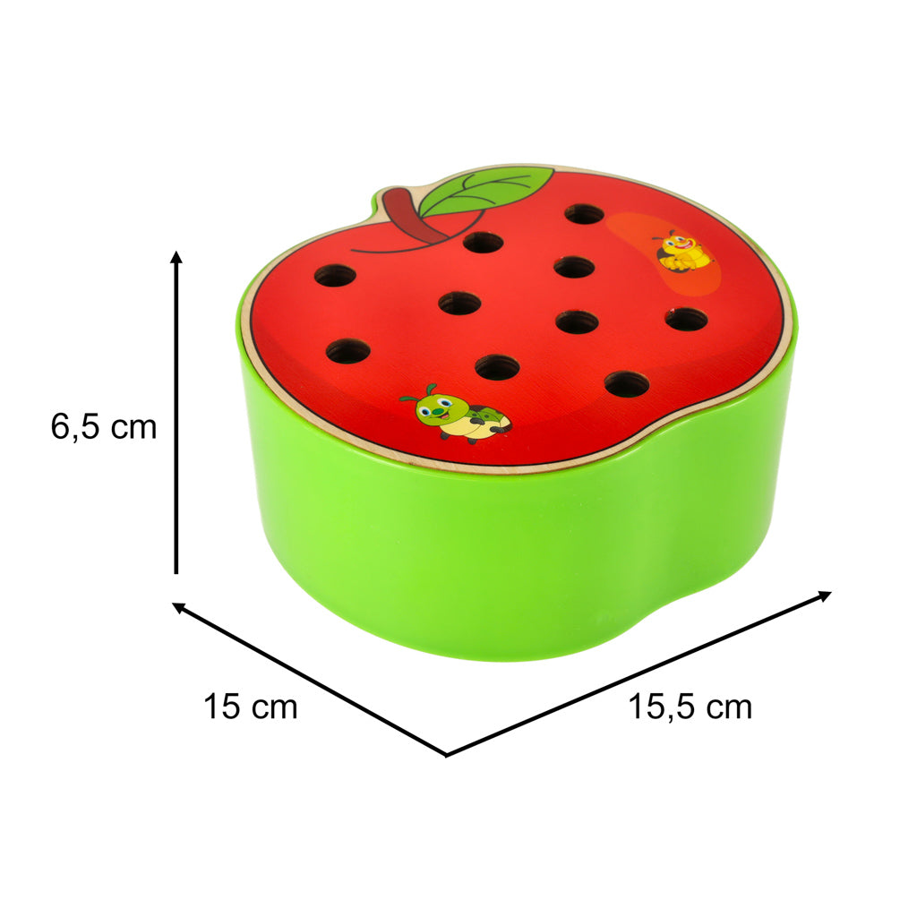 Magnetisk trä Caterpillar Apple