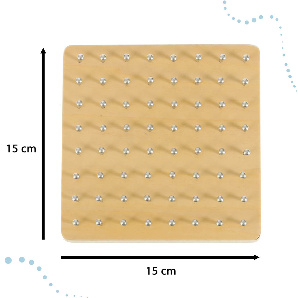 Geoboard Geoplan Wooden Puzzle Creating Shapes With Rubber Bands