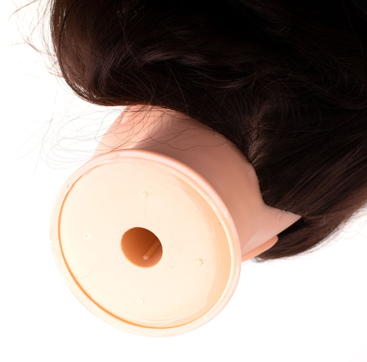 Hairdresser Training Head Natural Hair Brown