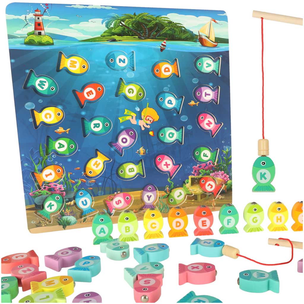 Montessori Wooden Fish Fishing Magnet Game