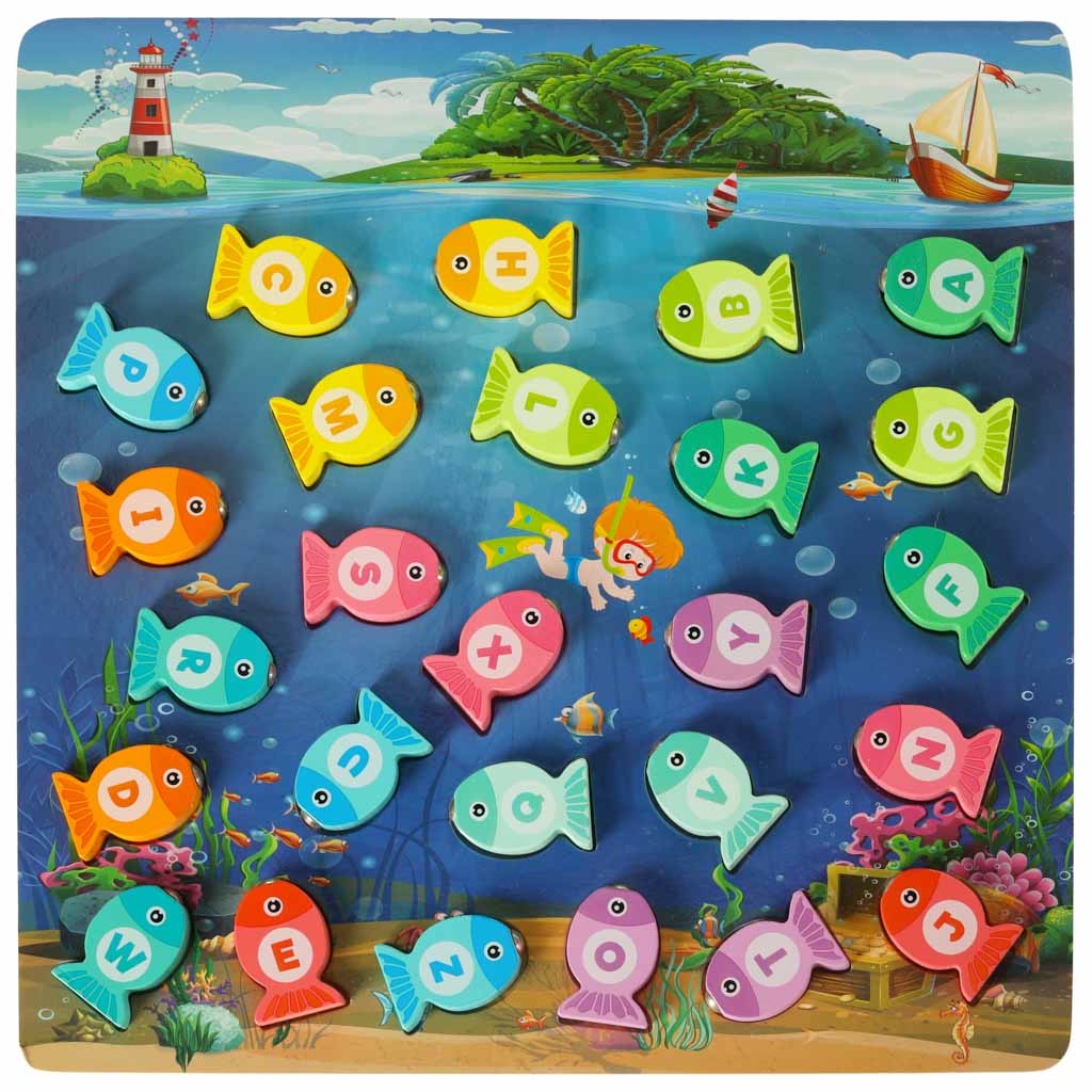 Montessori Wooden Fish Fishing Magnet Game