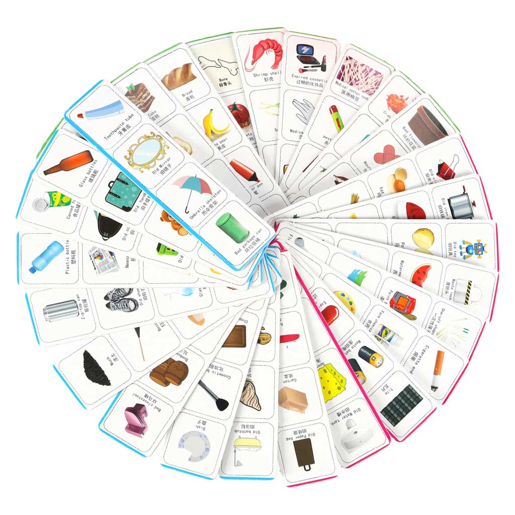 Jogo de habilidade educacional Segregação de lixo Segregação de resíduos Aprendizagem Eko + 108 cartas