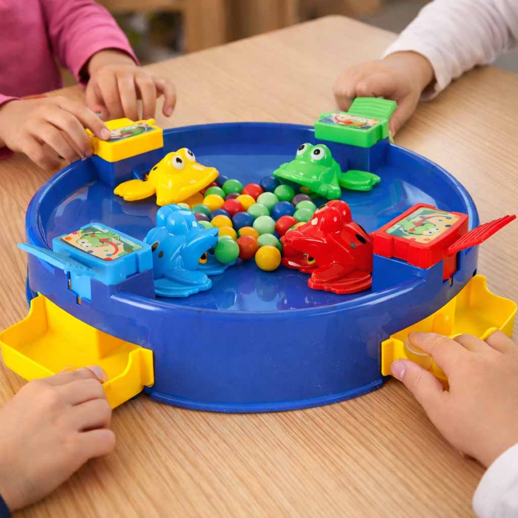 Arkádová hra na skákání Hungry Frogs Frogs 4 hráči