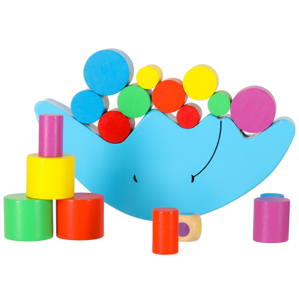 Drevená montessori arkádová hra Balancing Moon