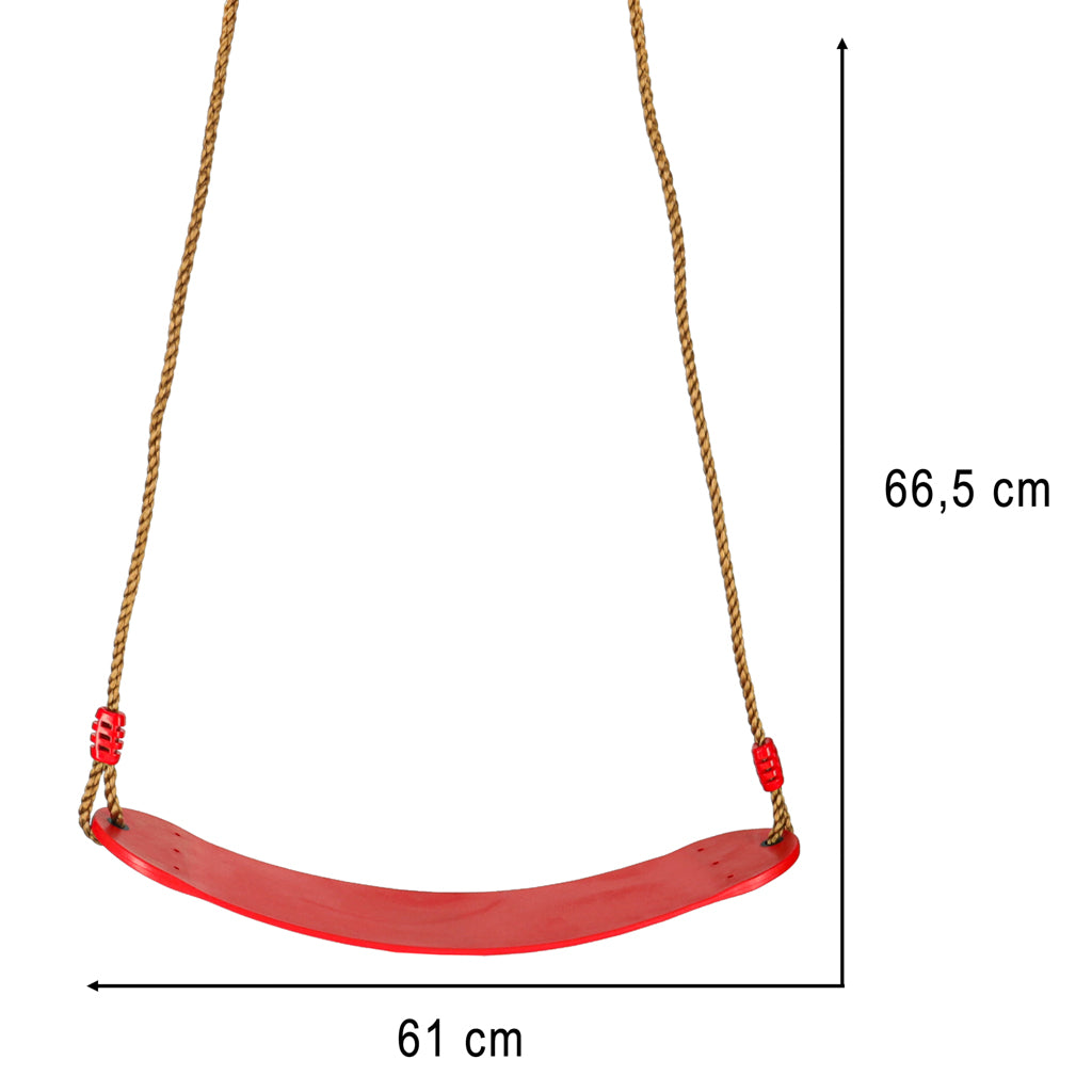 Balançoire de jardin pour enfants plate durable rouge