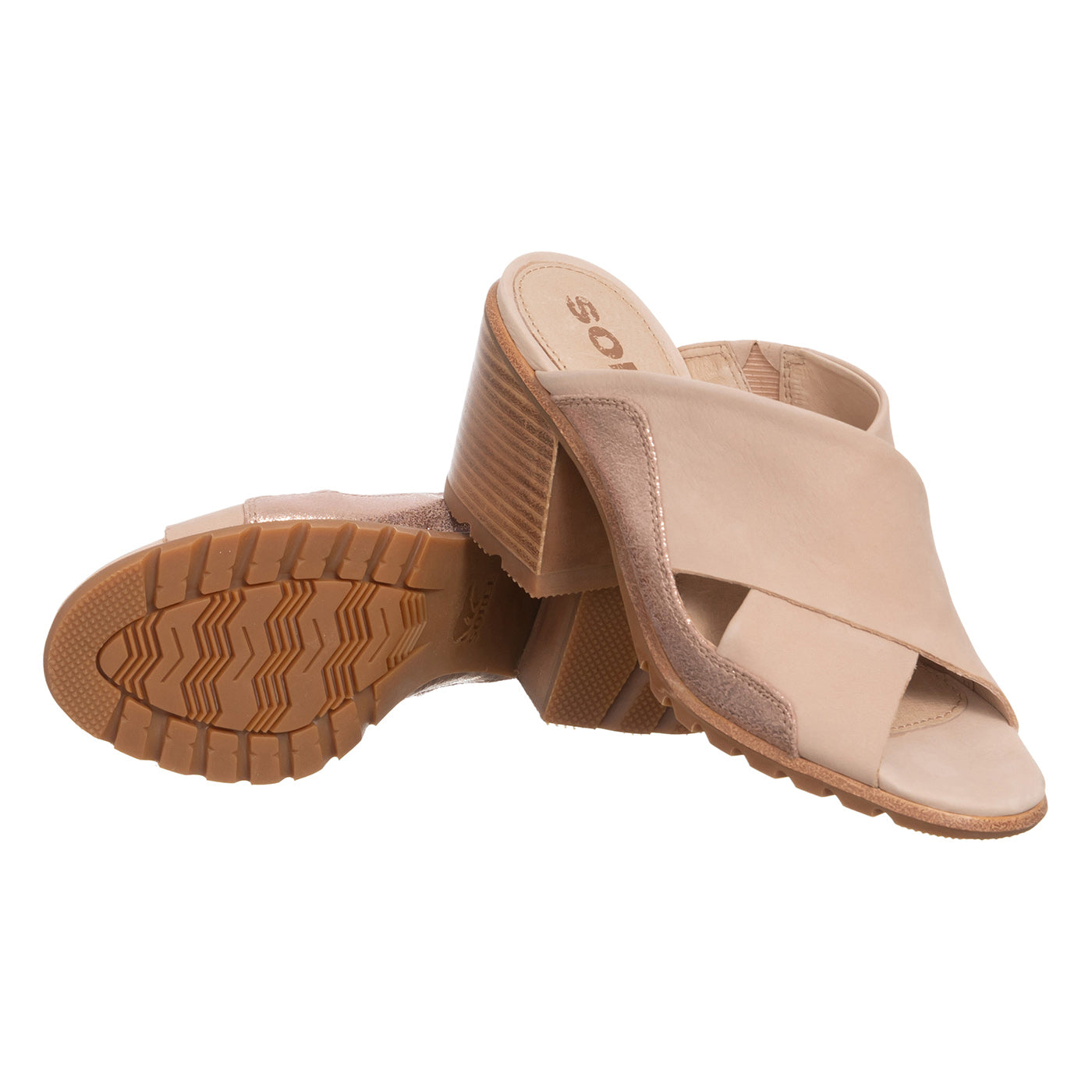 Sorel Nadia Mule Natural Tan Natural Læder Brun