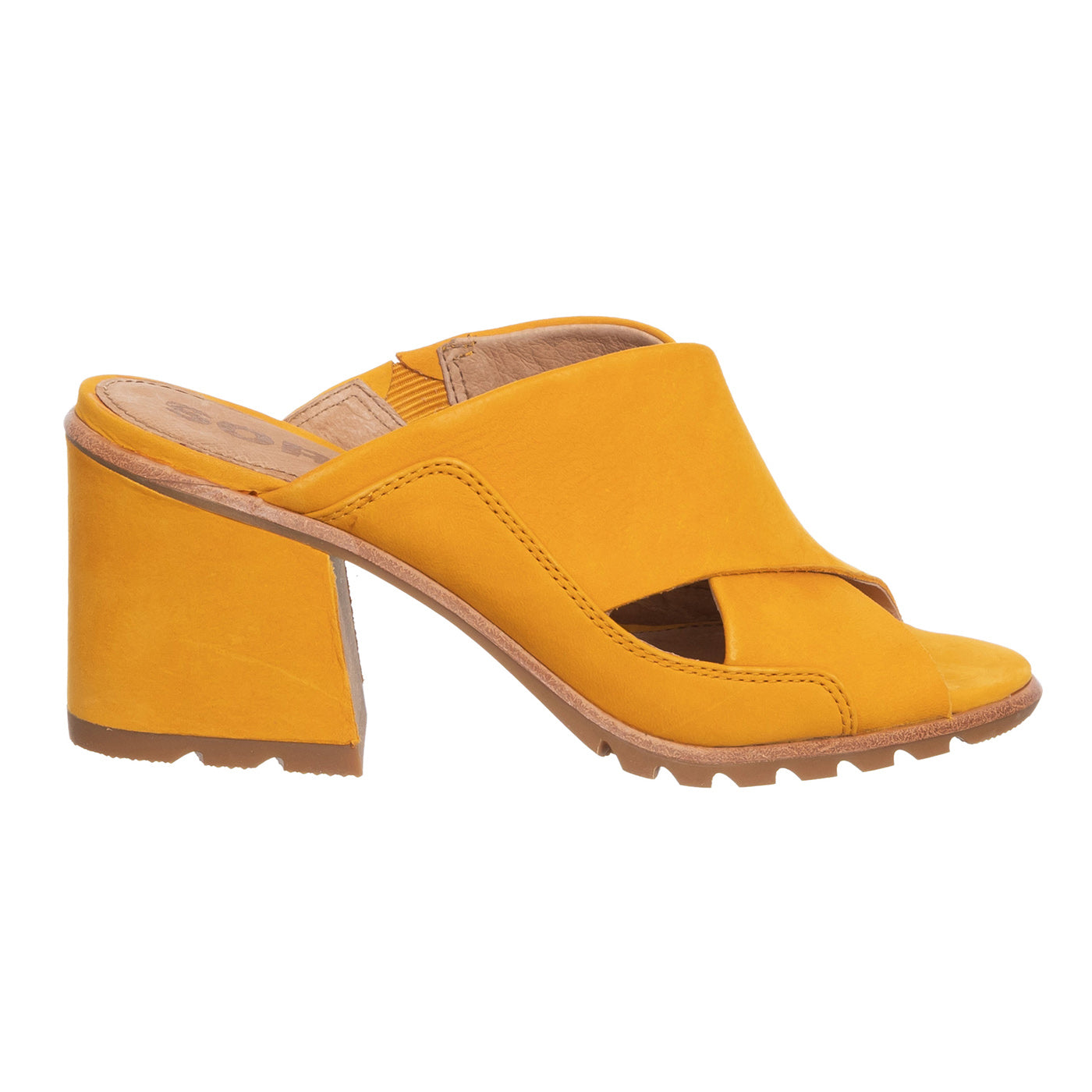 Sorel Nadia Mule Gylden Gul Naturlæder Gylden