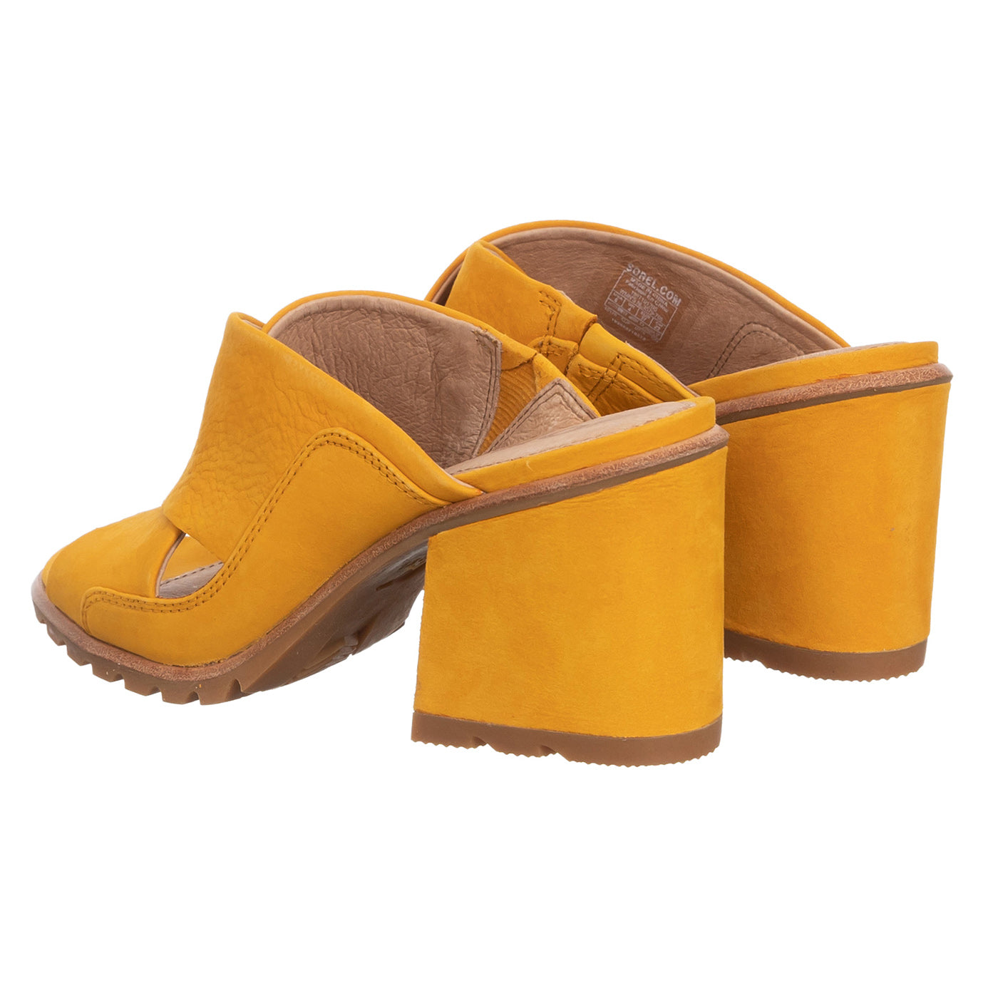 Sorel Nadia Mule Gylden Gul Naturlæder Gylden
