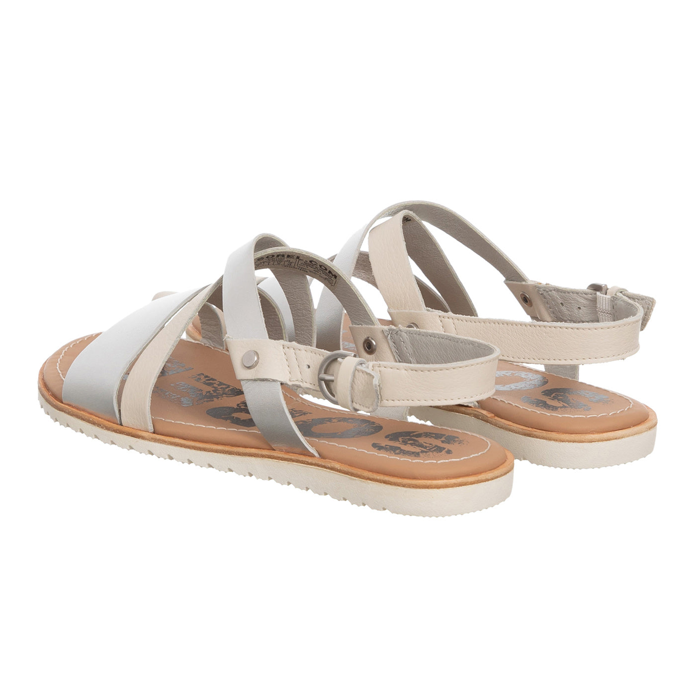 Sandály Sorel Ella Criss Cross Natural Leather Silver