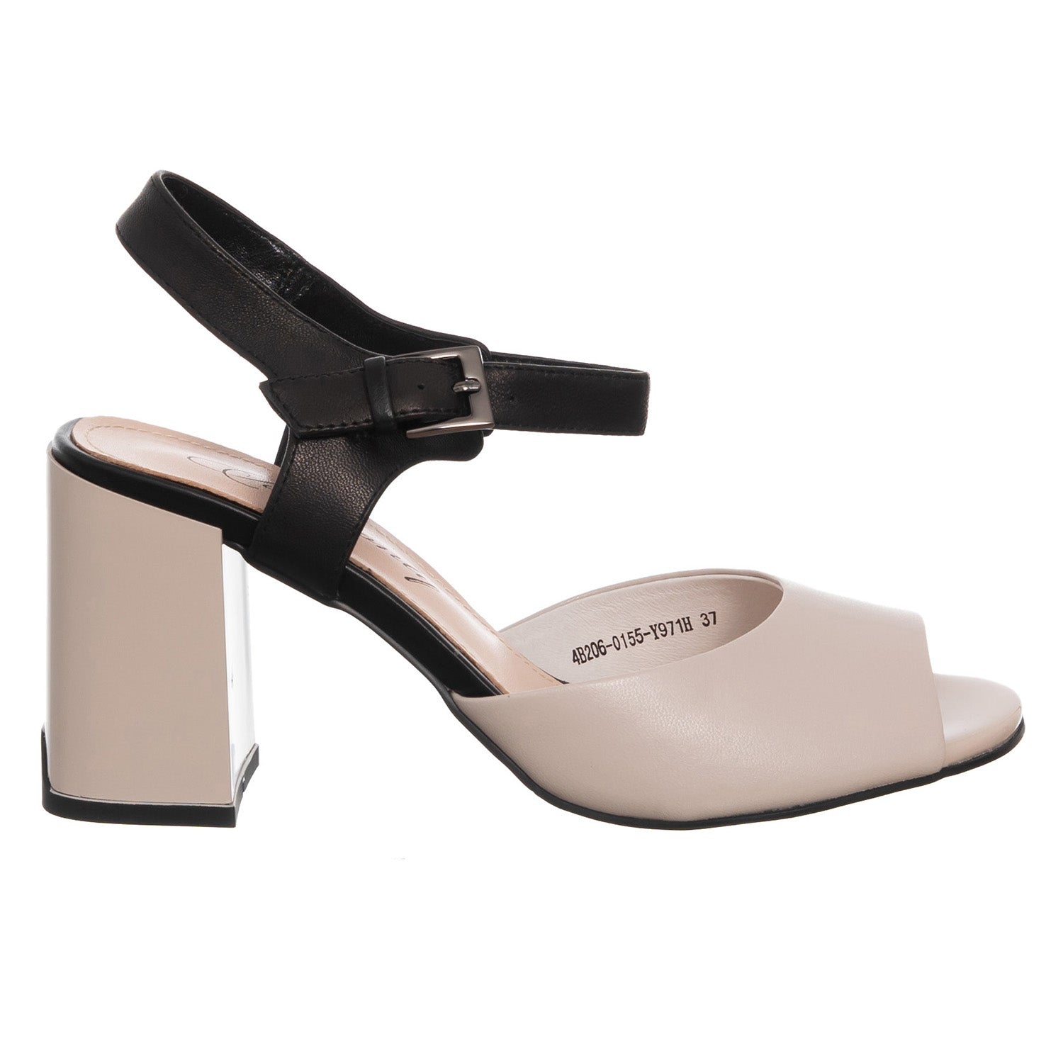 Sandals strap rúitín Zellini kortney leathair nádúrtha zln 0846