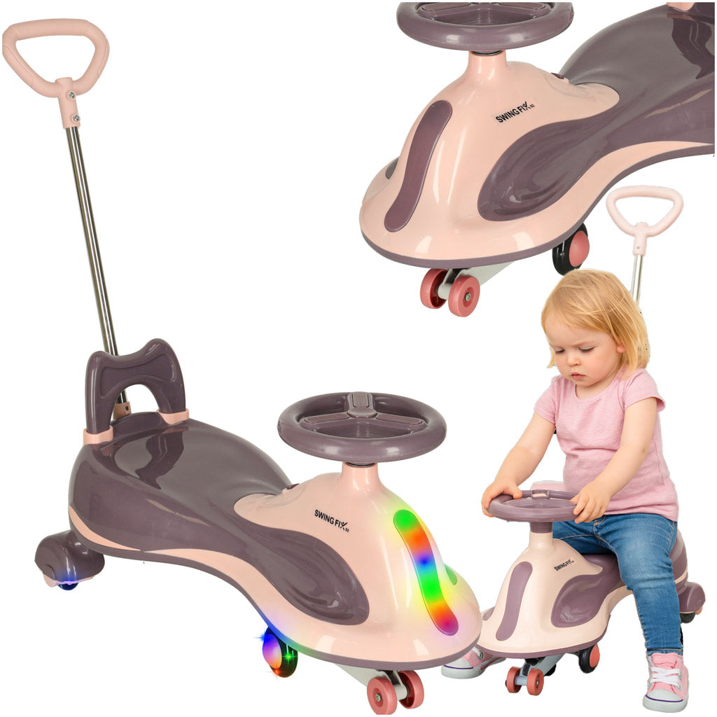 Led Swing Fix S2 Gravity Ride Scooter With Handle Purple Max 100kg