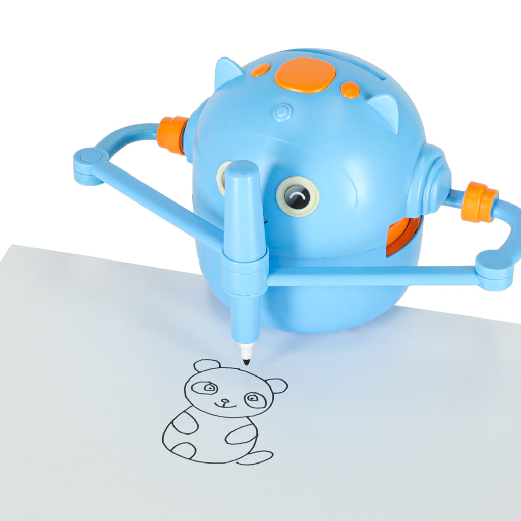 Educational Robot Interactive Learning To Draw Writing Set Fiche Markers Blue