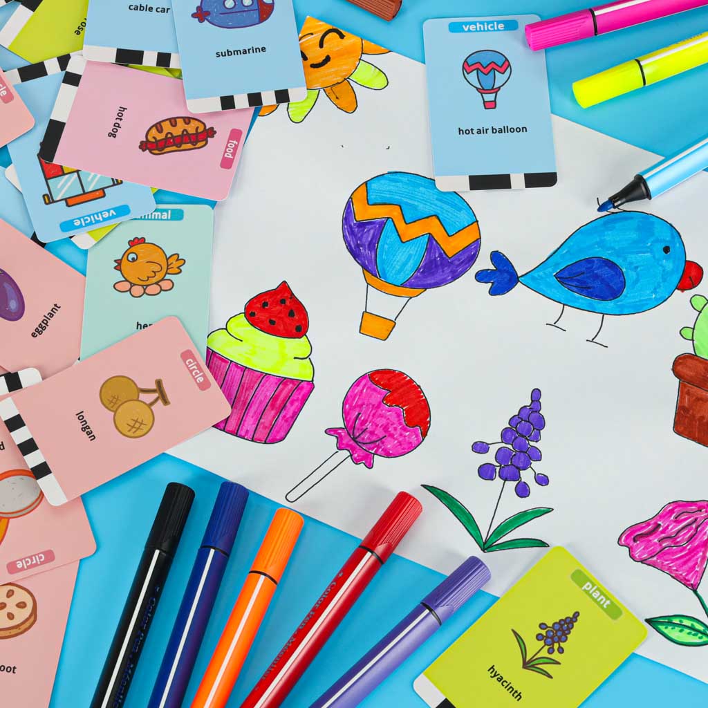 Educational Robot Interactive Learning To Draw Writing Set Fiche Markers Blue