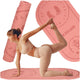 Tapete para exercícios de salto de ioga à prova de som antiderrapante 127x63x0,6 cm rosa