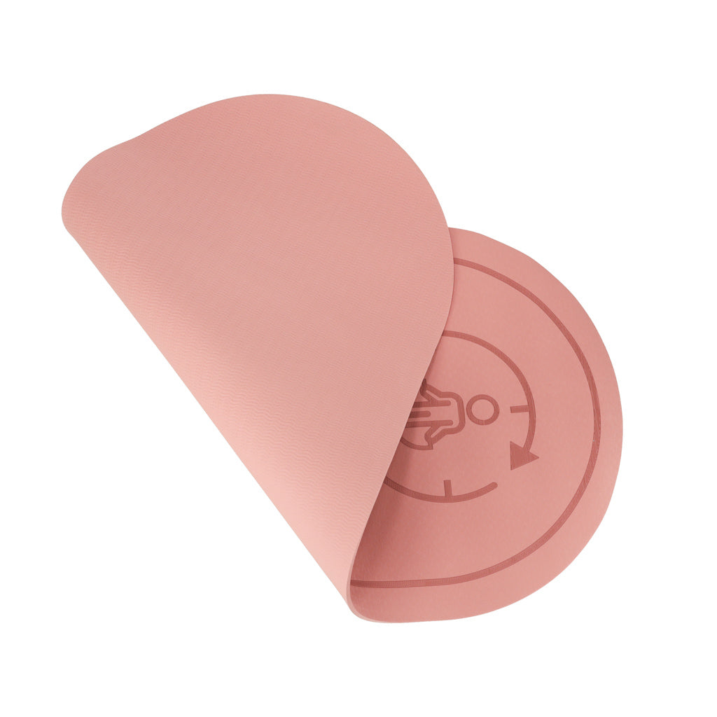 Tapete para exercícios de salto de ioga à prova de som antiderrapante 127x63x0,6 cm rosa