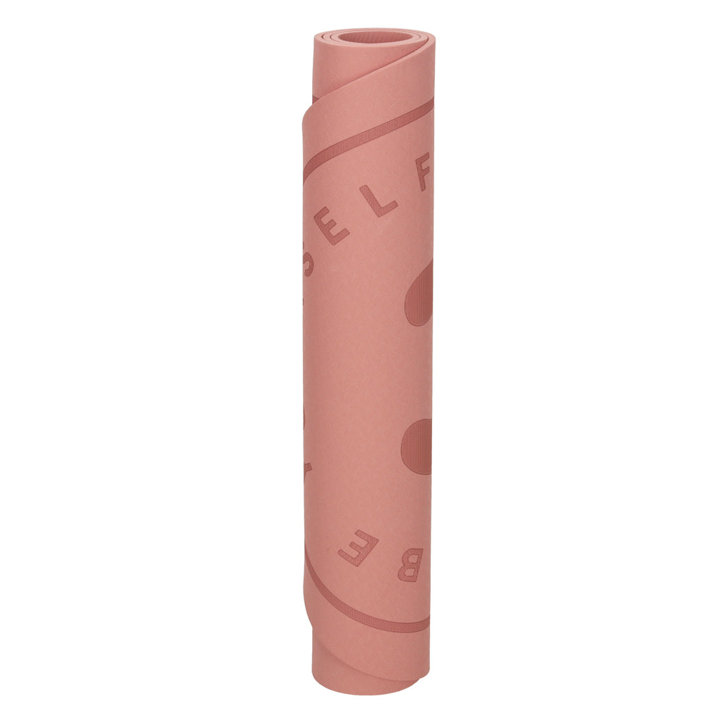Tapete para exercícios de salto de ioga à prova de som antiderrapante 127x63x0,6 cm rosa