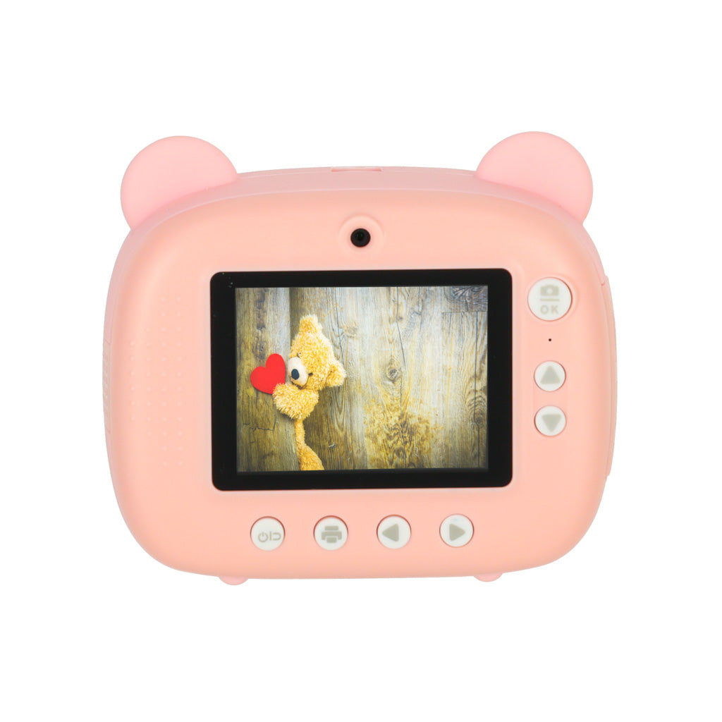 Instant Camera For Children Teddy Bear Pink