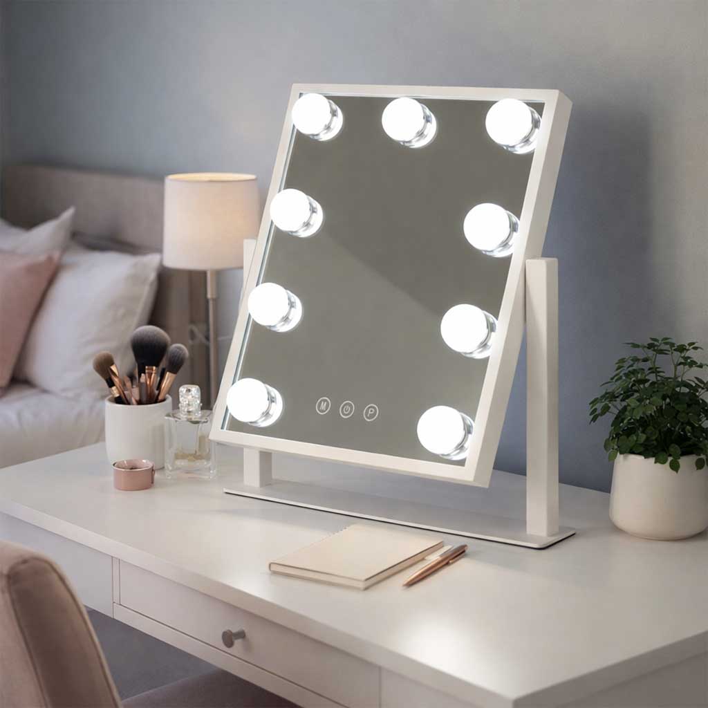 Led Makeup Mirror With Bulbs 25x30cm Usb