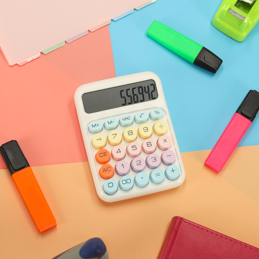 Office Calculator Round Buttons
