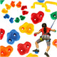 Climbing Stones Climbing Handles For Children Colorful 10 Pcs + Screws