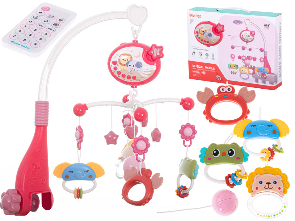 Carousel Star Design Lullabies Pink + dálkové ovládání