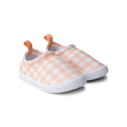 Swim Essentials Vandsko til børn - Orange/hvid - Sunset Grid