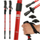 Trekking Poles For Nordic Walking Folding 2 Pieces Red
