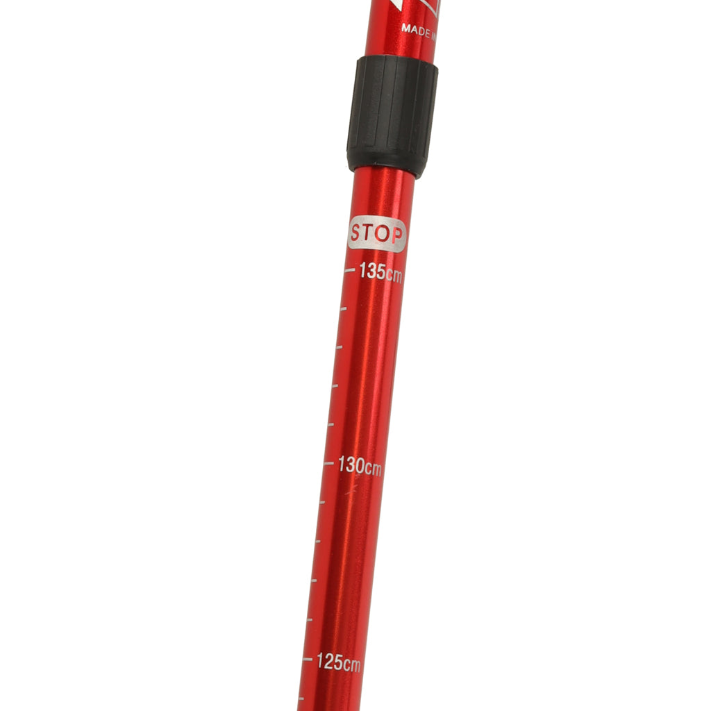 Trekking Poles For Nordic Walking Folding 2 Pieces Red