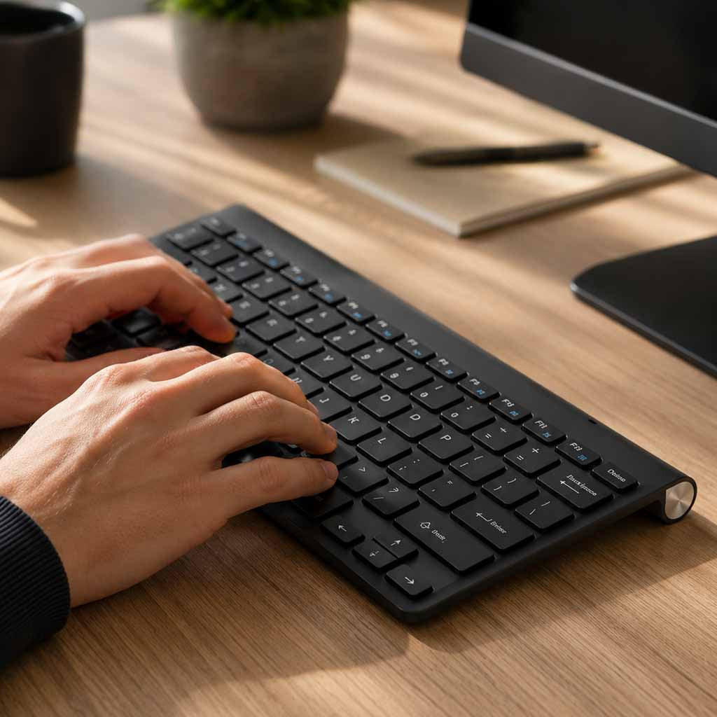 Smart Tv Wireless Keyboard Black