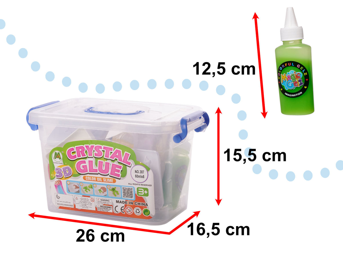 Slime gliú criostail Klej 3d Zestaw 26el.