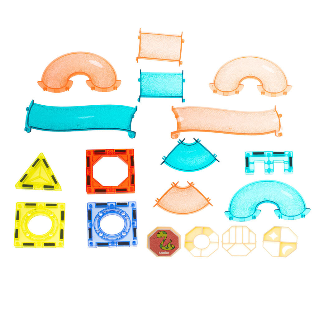 Magnetic Blocks Marble Ball Track Glowing 202 Pieces