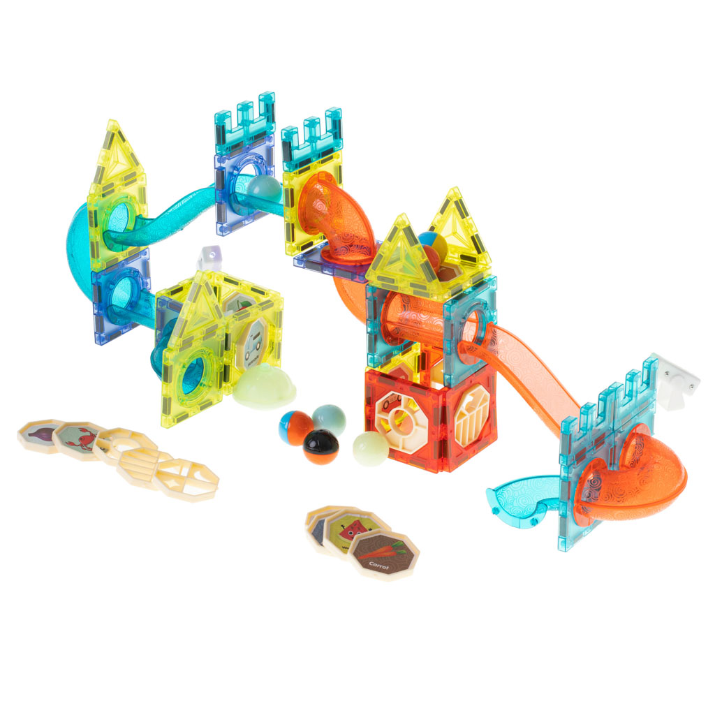 Magnetic Blocks Marble Ball Track Glowing 75el