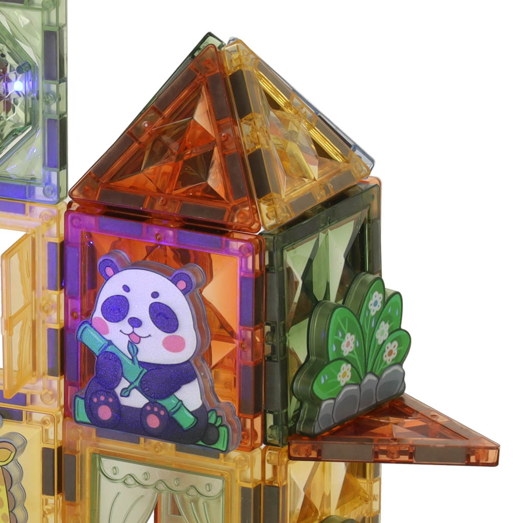 3d Construction Magnetic Blocks Glowing Animal Park 90 El.