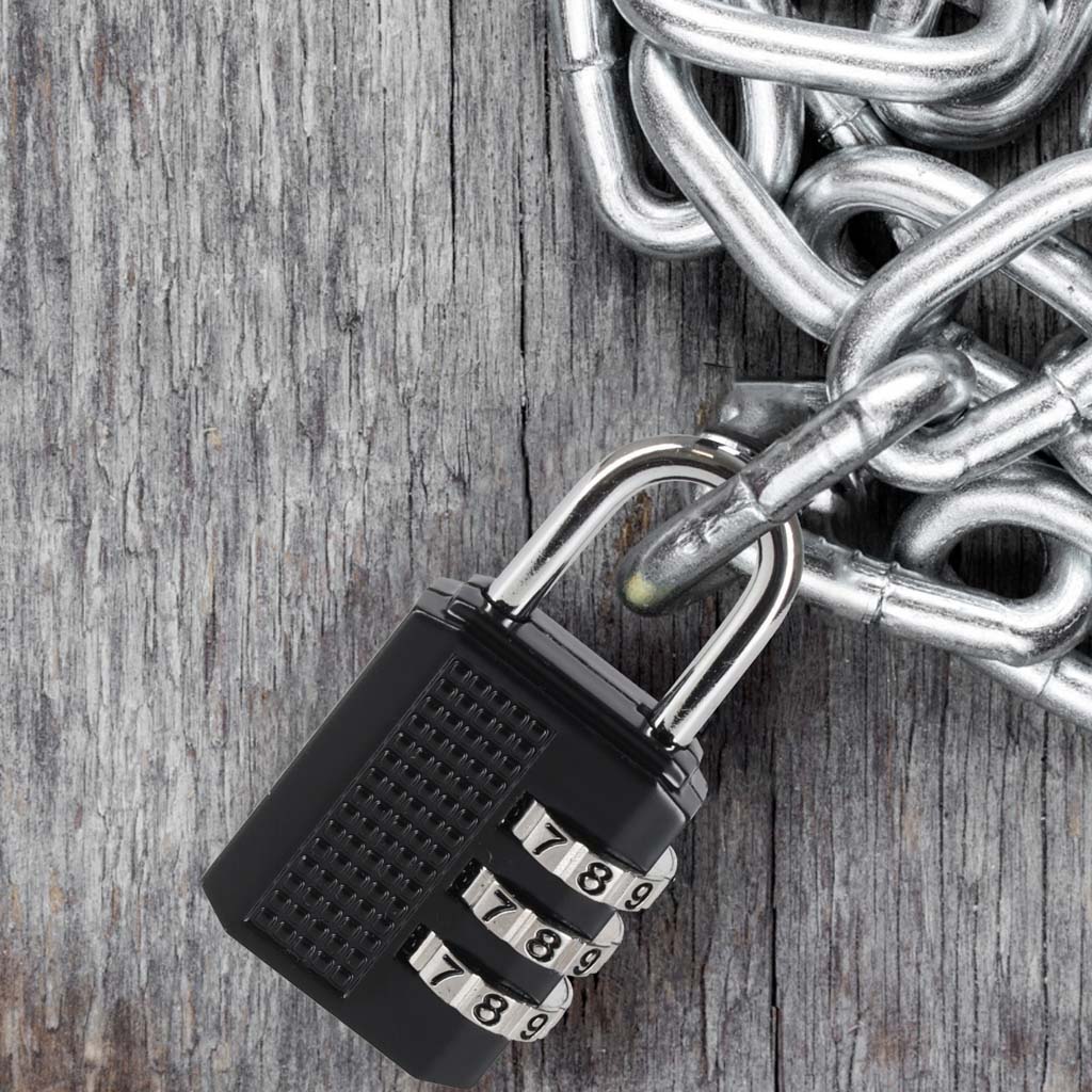 Visiaci zámok na kufor s kombinovanou šifrou