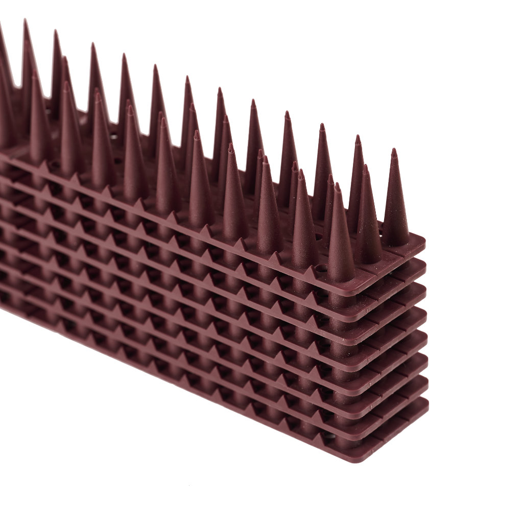 Picchi Per Piccioni Striscia Dissuasore Uccelli Plastica Densa Marrone 8el. 43 cm