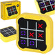 Circle Cross Cross Electronic Puzzle Game Tic Tac Toe Portable Console Yellow
