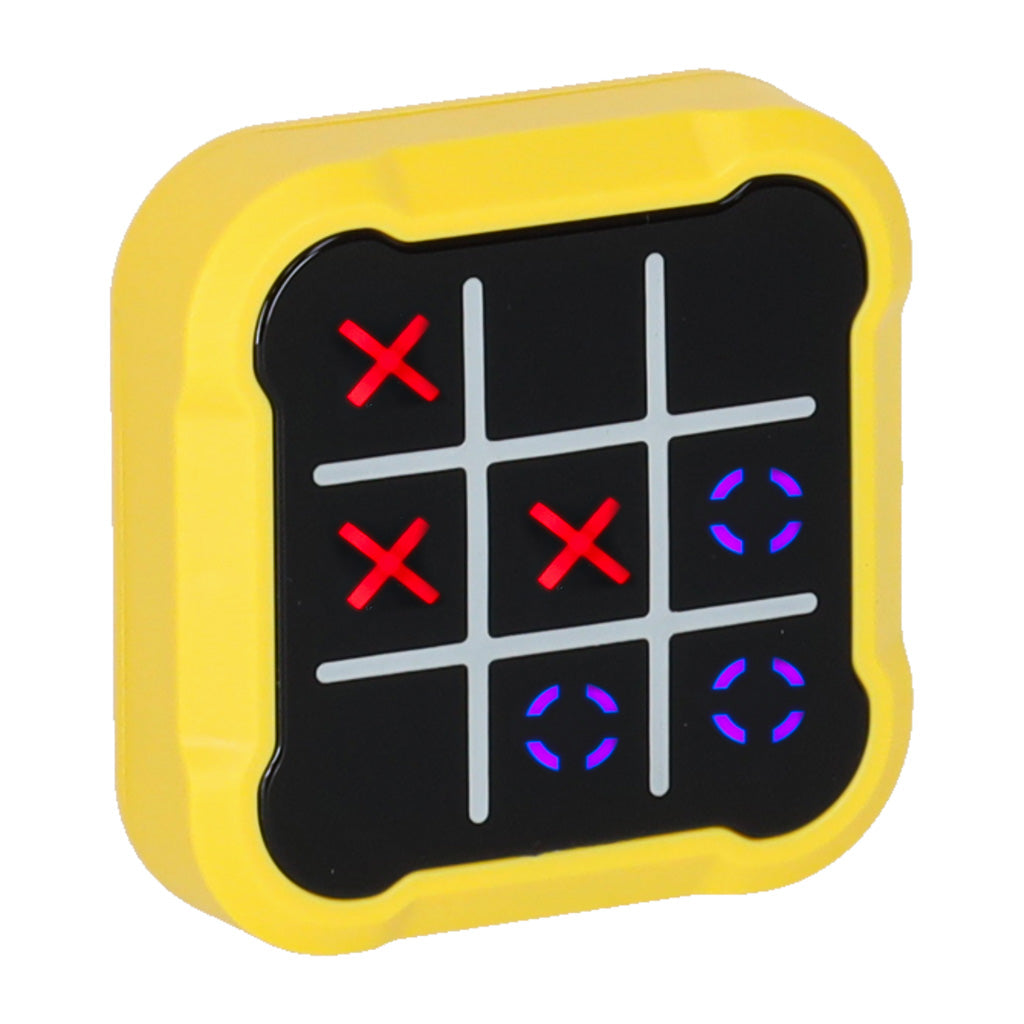 Circle Cross Cross Electronic Puzzle Game Tic Tac Toe Portable Console Yellow