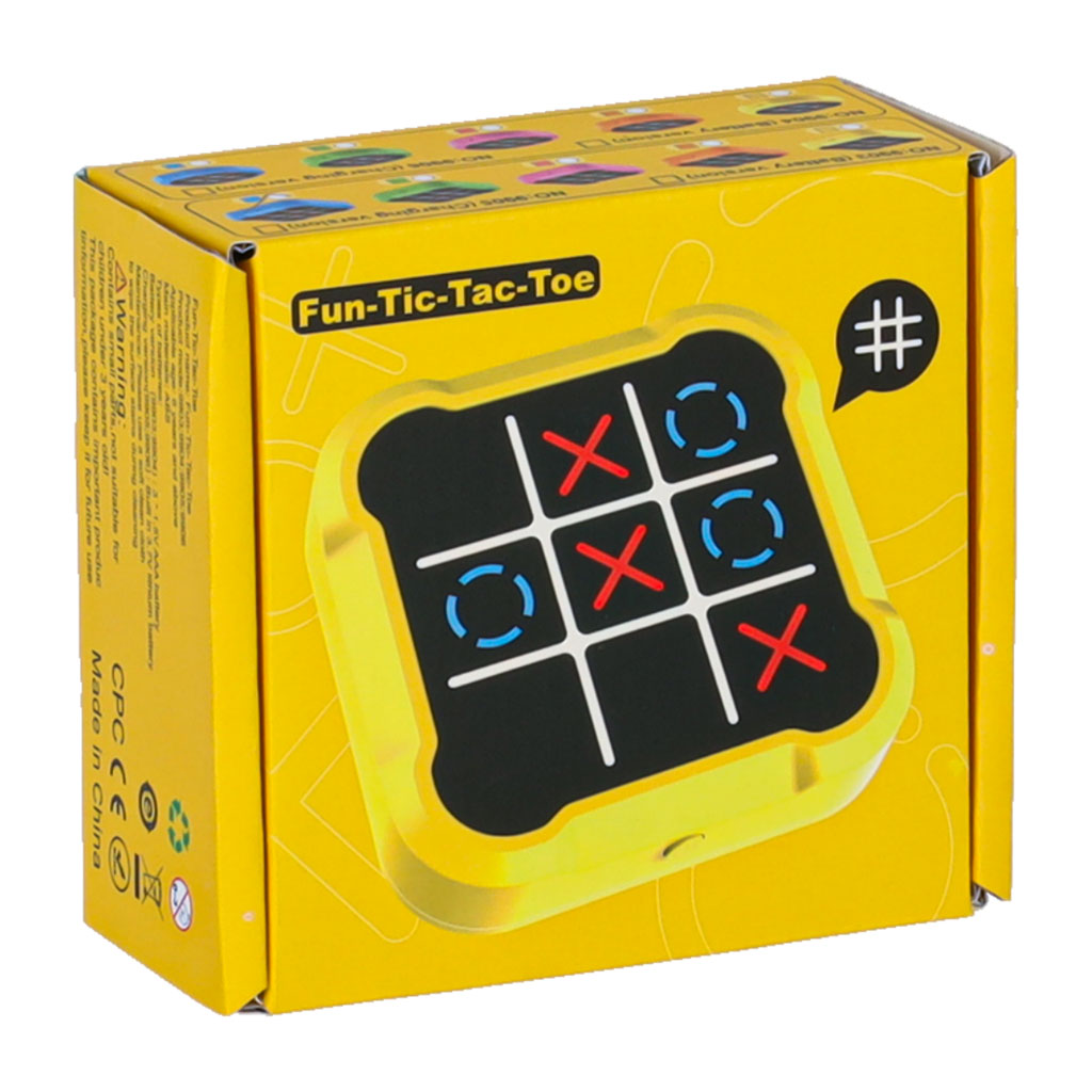 Circle Cross Cross Electronic Puzzle Game Tic Tac Toe Portable Console Yellow