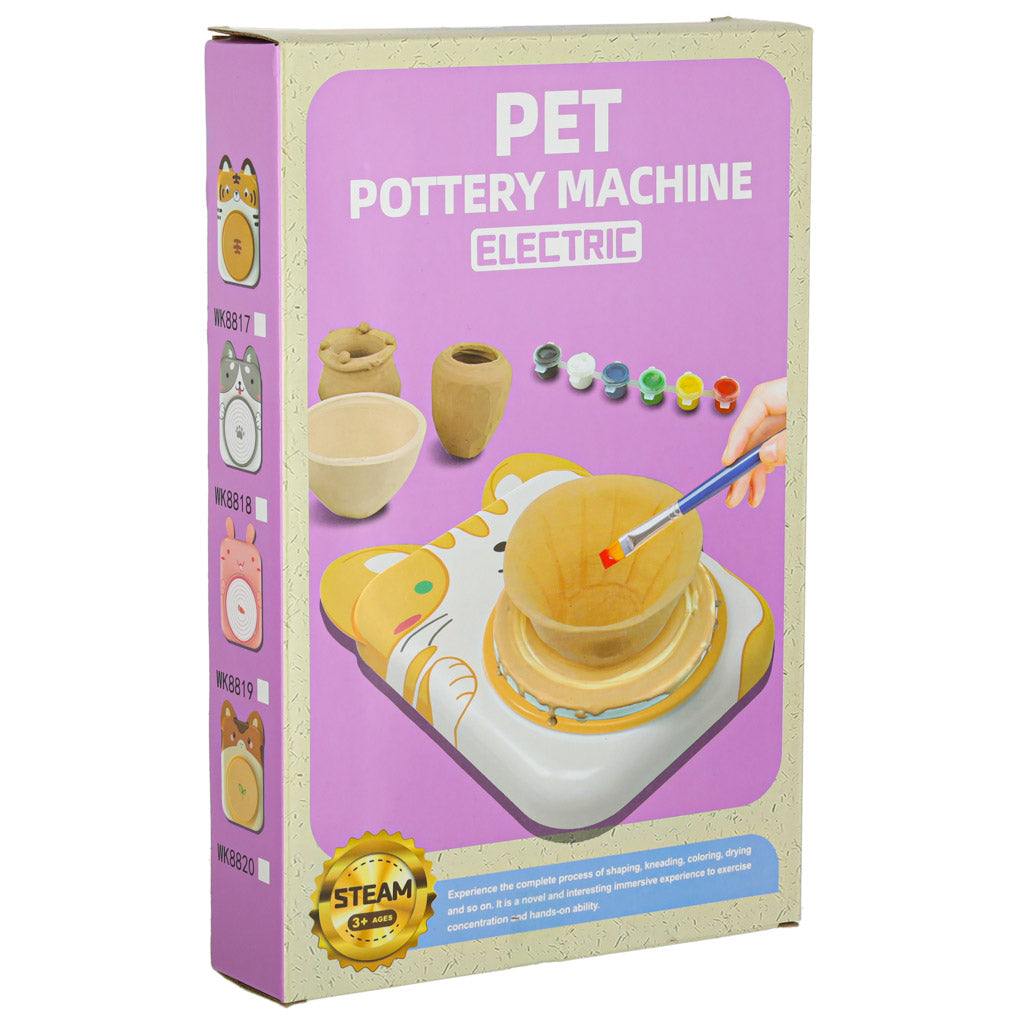 Set di argilla creativa per tornio per ceramica, dipinge il cane grigio