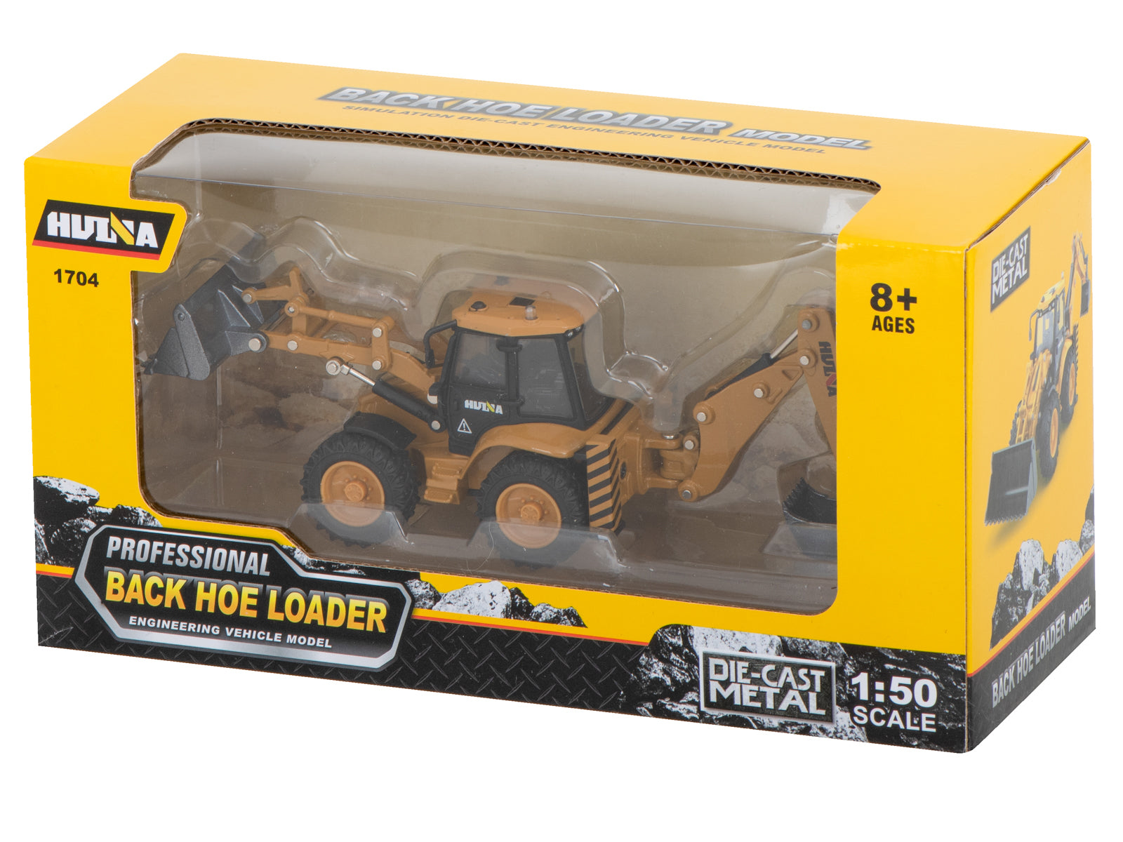 Excavator Loader Bulldozer With Bucket Die-cast Metal Model H-toys 1704 1:50